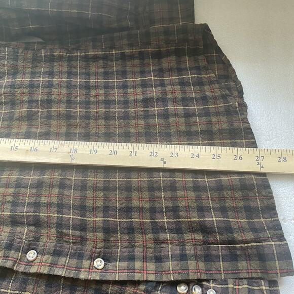 Vintage 90s Sir Pendleton Shirt Men XXL Brown Plaid Wool Button Down Runs Small - Picture 11 of 11